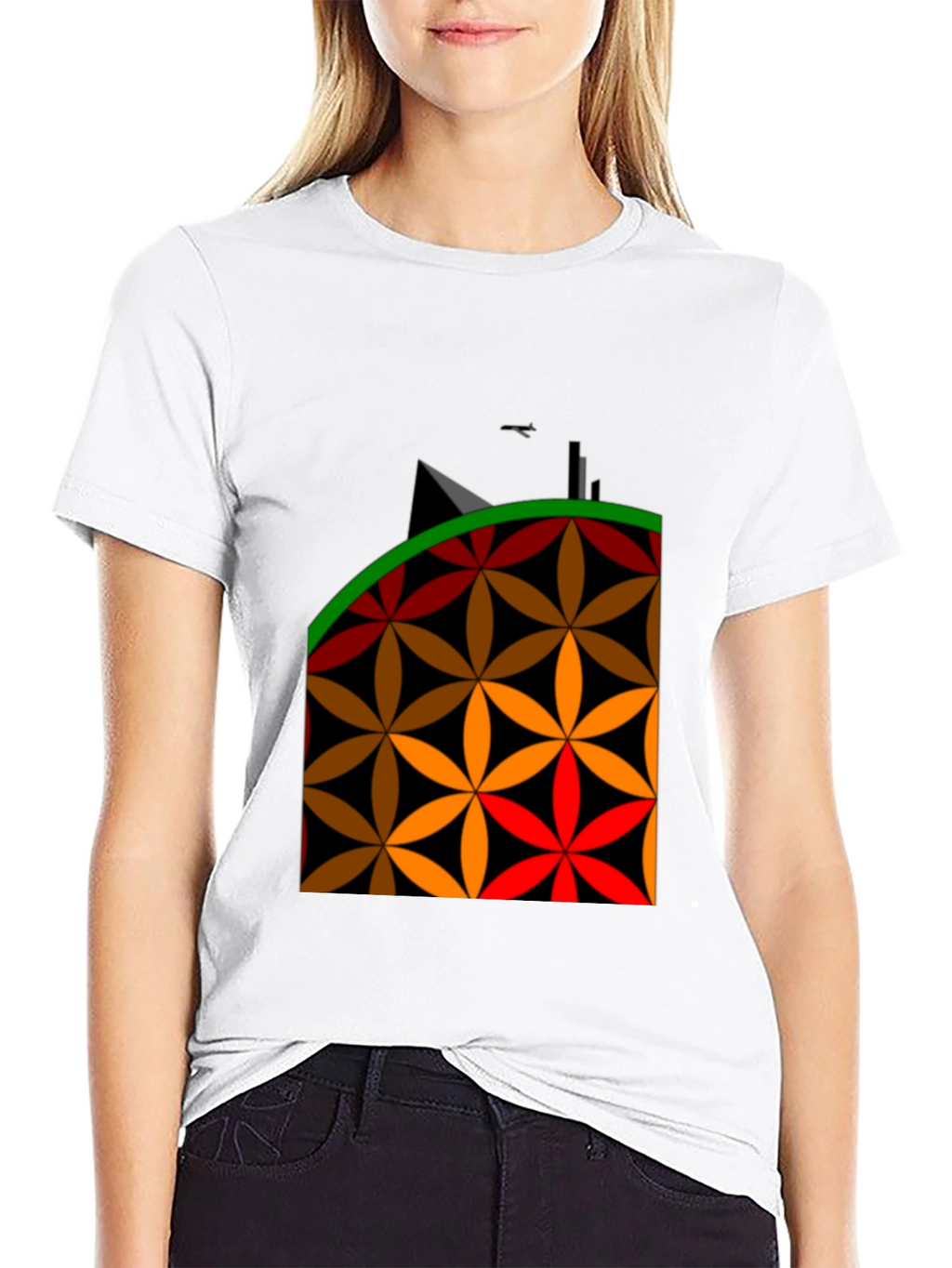 Geometric Flower Power T-Shirt