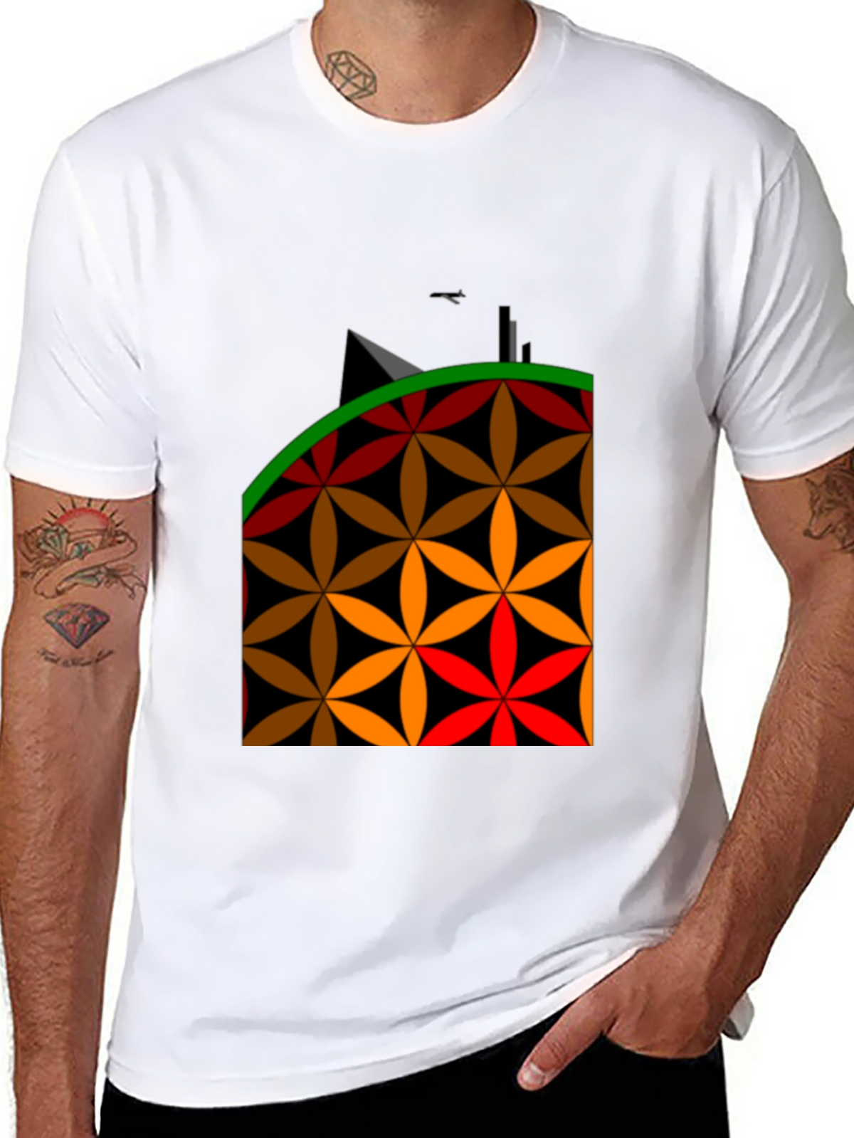 Geometric Flower Power T-Shirt