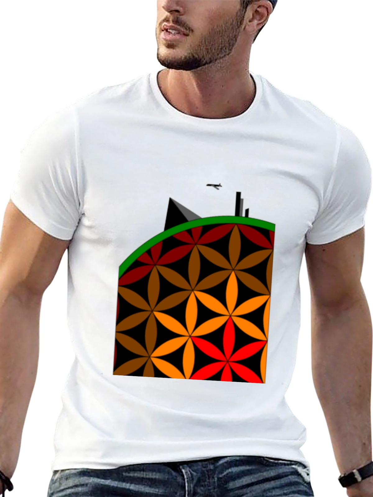Geometric Flower Power T-Shirt
