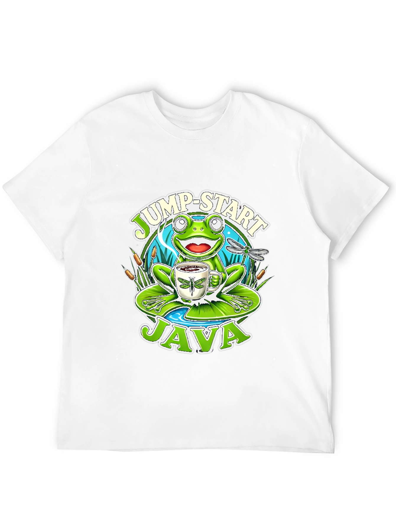 Jump-Start Java Frog Graphic T-Shirt