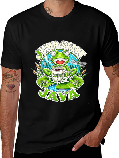 Jump-Start Java Frog Graphic T-Shirt