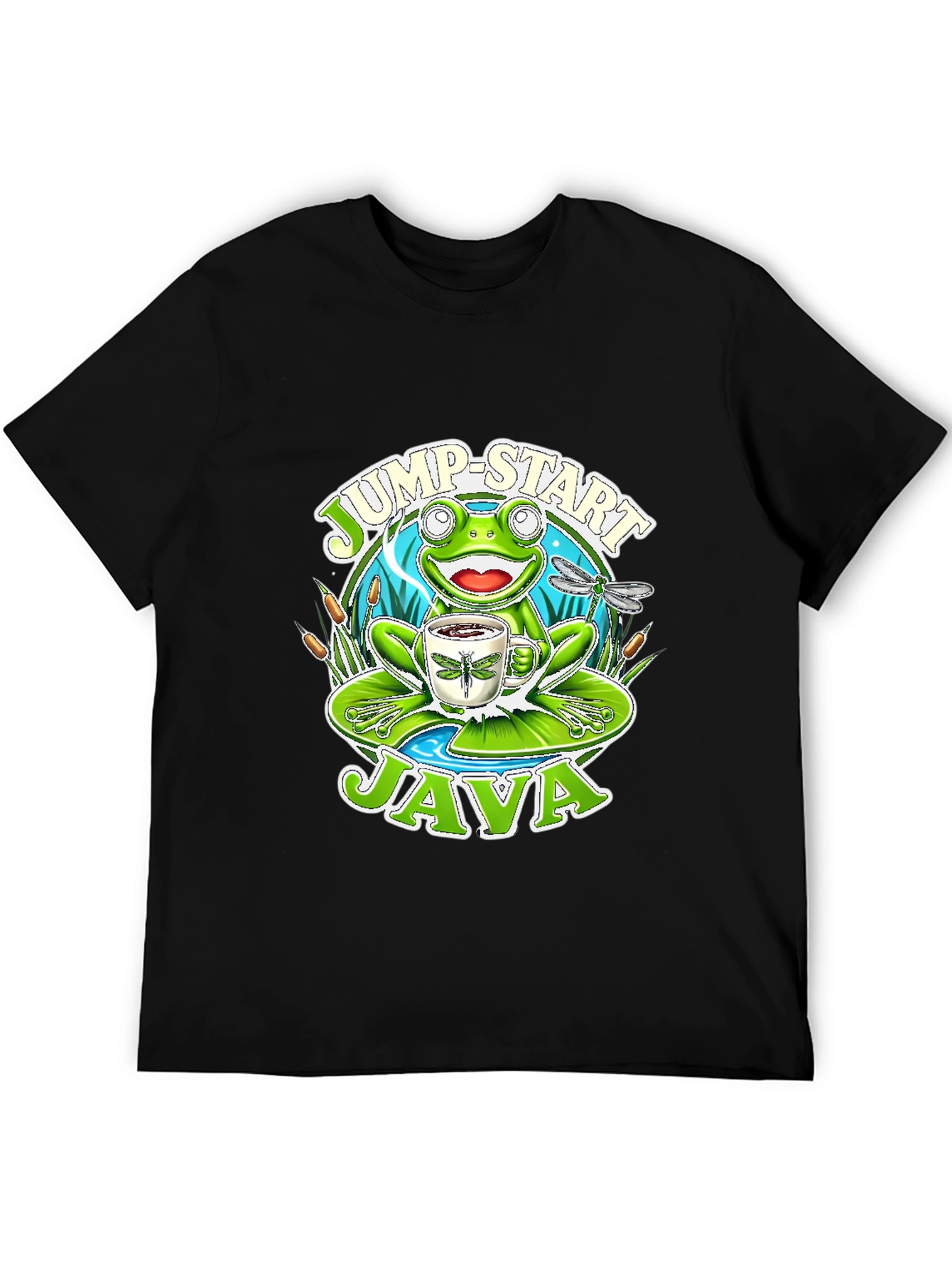 Jump-Start Java Frog Graphic T-Shirt