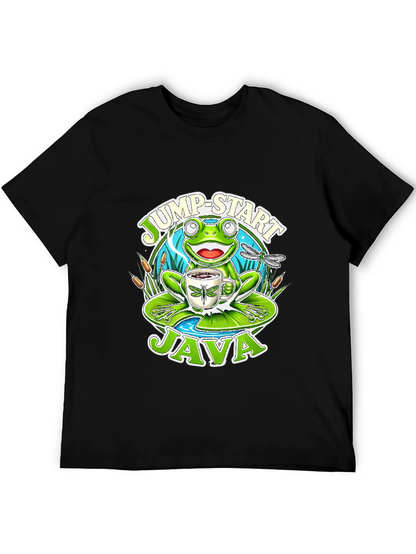 Jump-Start Java Frog Graphic T-Shirt