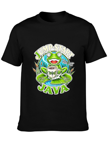 Jump-Start Java Frog Graphic T-Shirt
