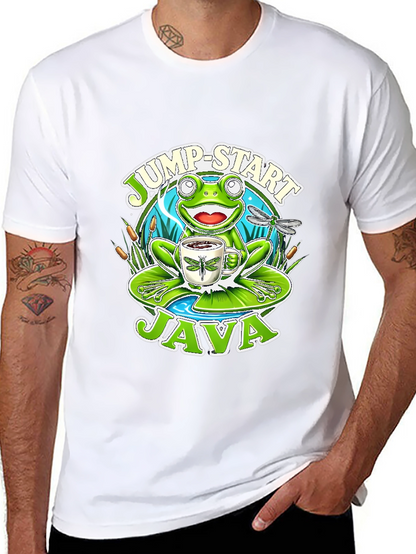 Jump-Start Java Frog Graphic T-Shirt