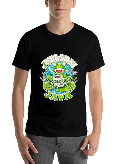 Jump-Start Java Frog Graphic T-Shirt