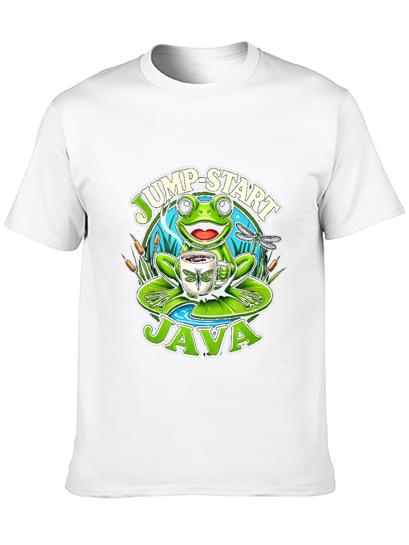 Jump-Start Java Frog Graphic T-Shirt