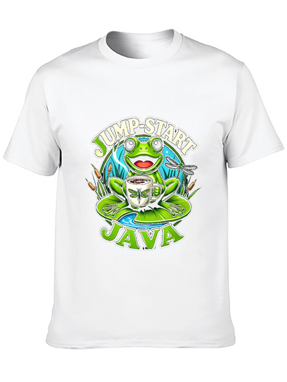 Jump-Start Java Frog Graphic T-Shirt