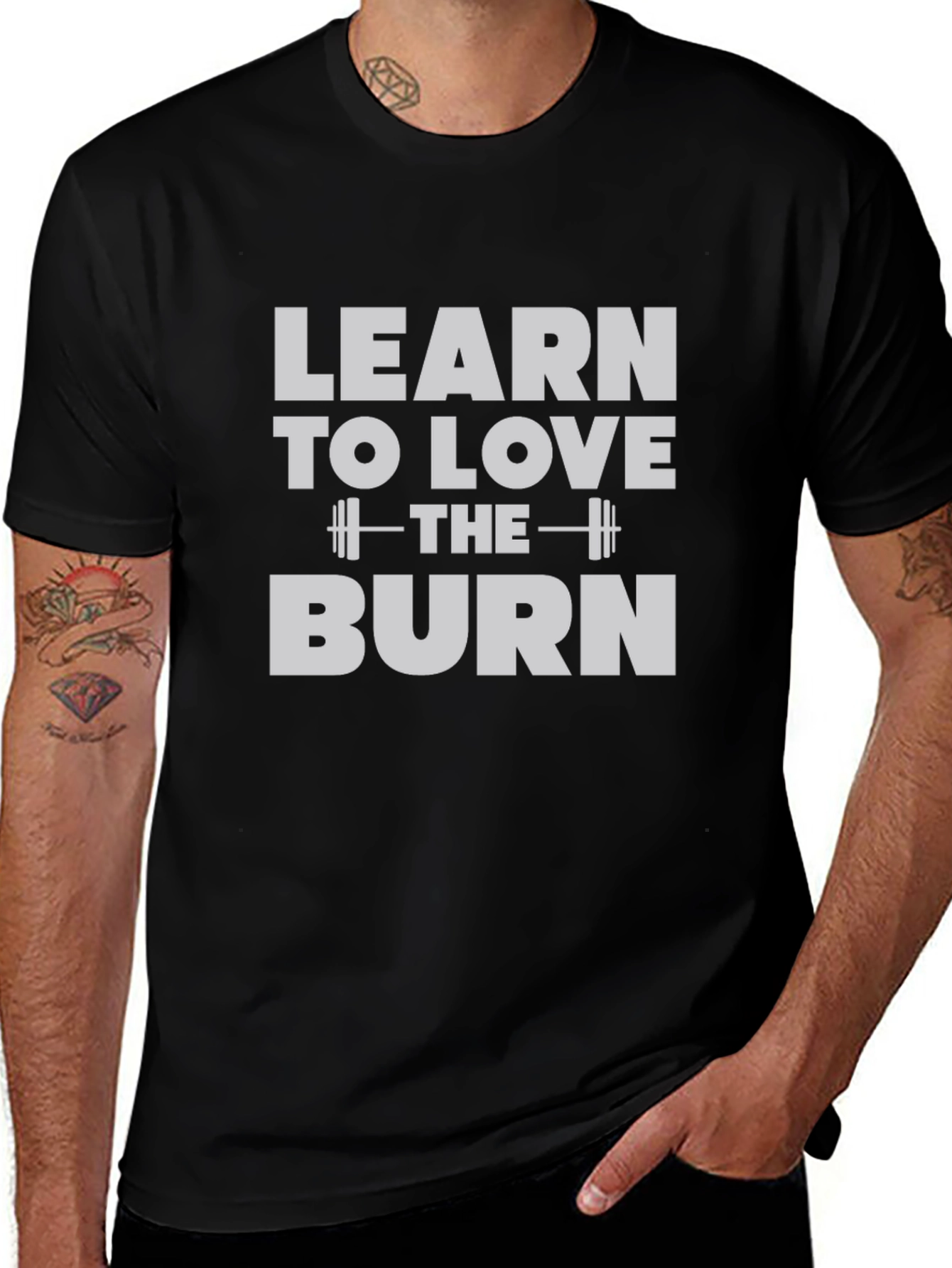 Learn to Love the Burn T-Shirt - Gym Workout Tee