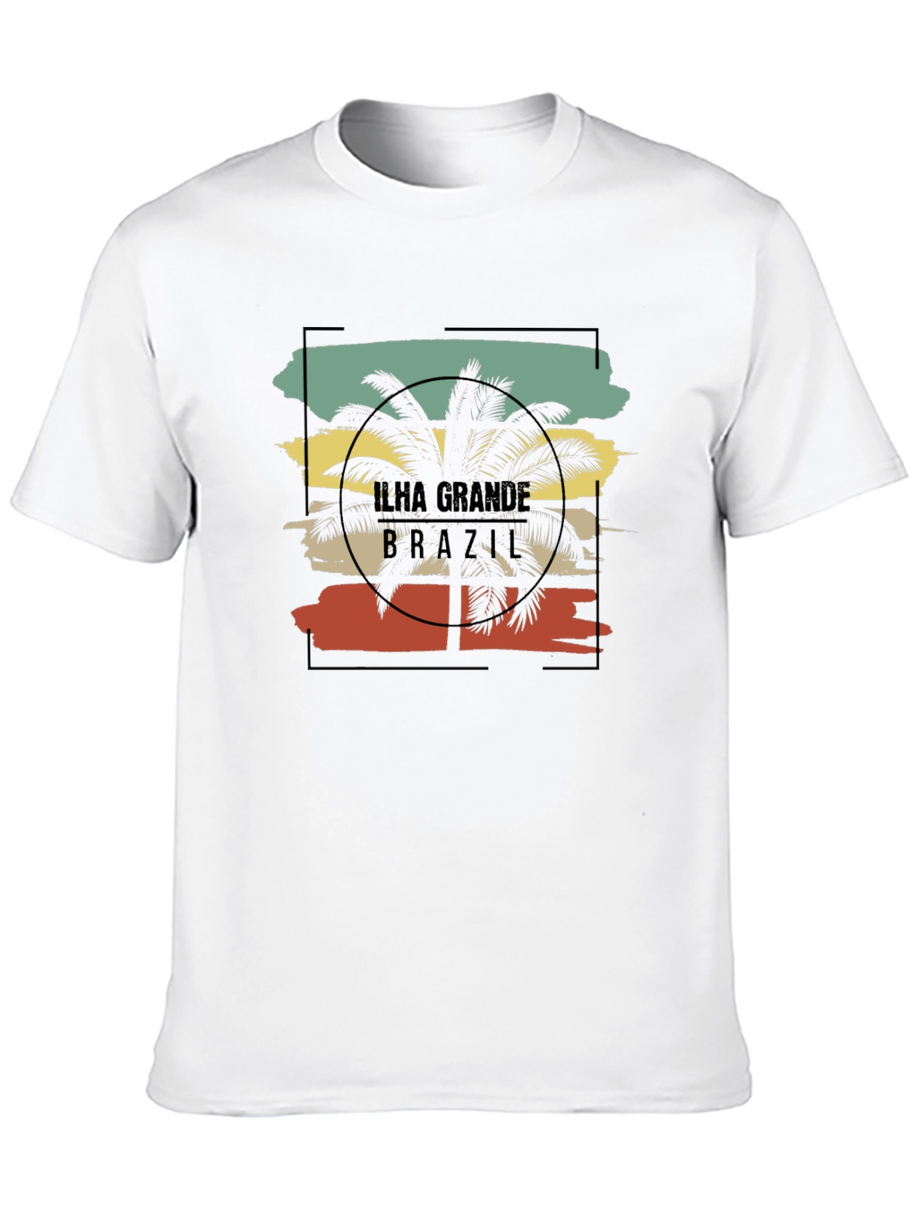 Ilha Grande Brazil Palm Tree Graphic Tee