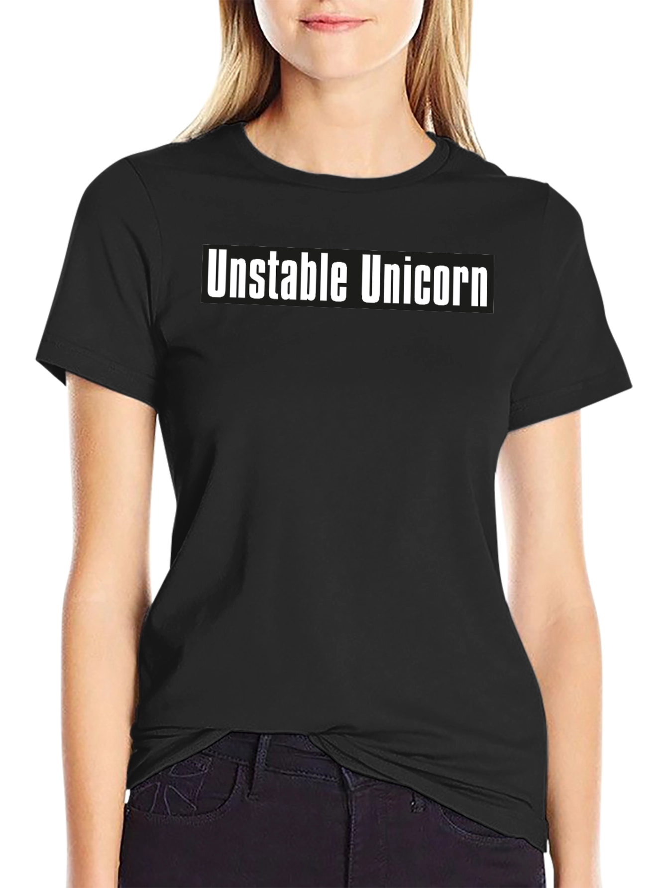 Unstable Unicorn Graphic Tee - Soft Black T-Shirt
