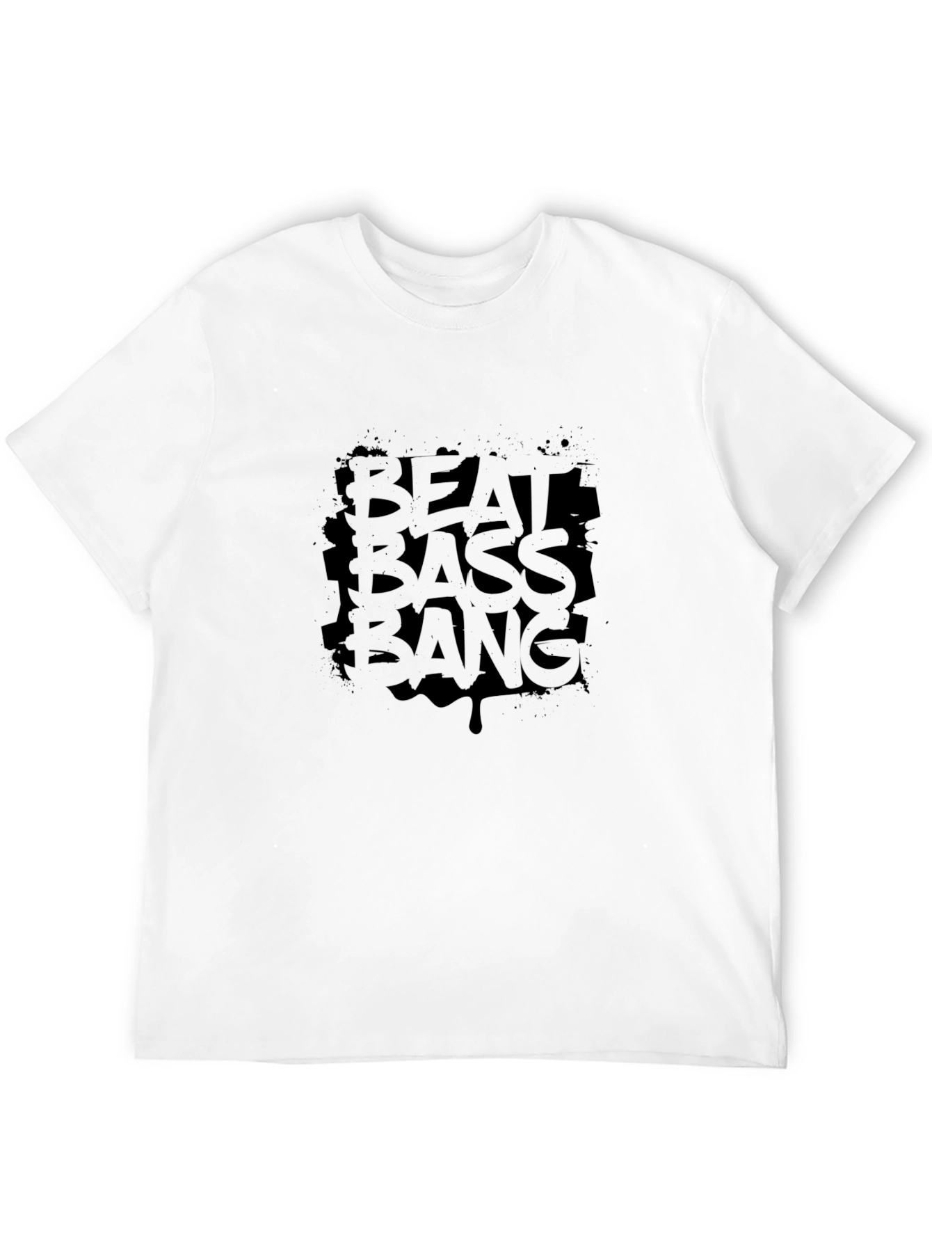 Beat Bass Bang Graphic Tee - Black