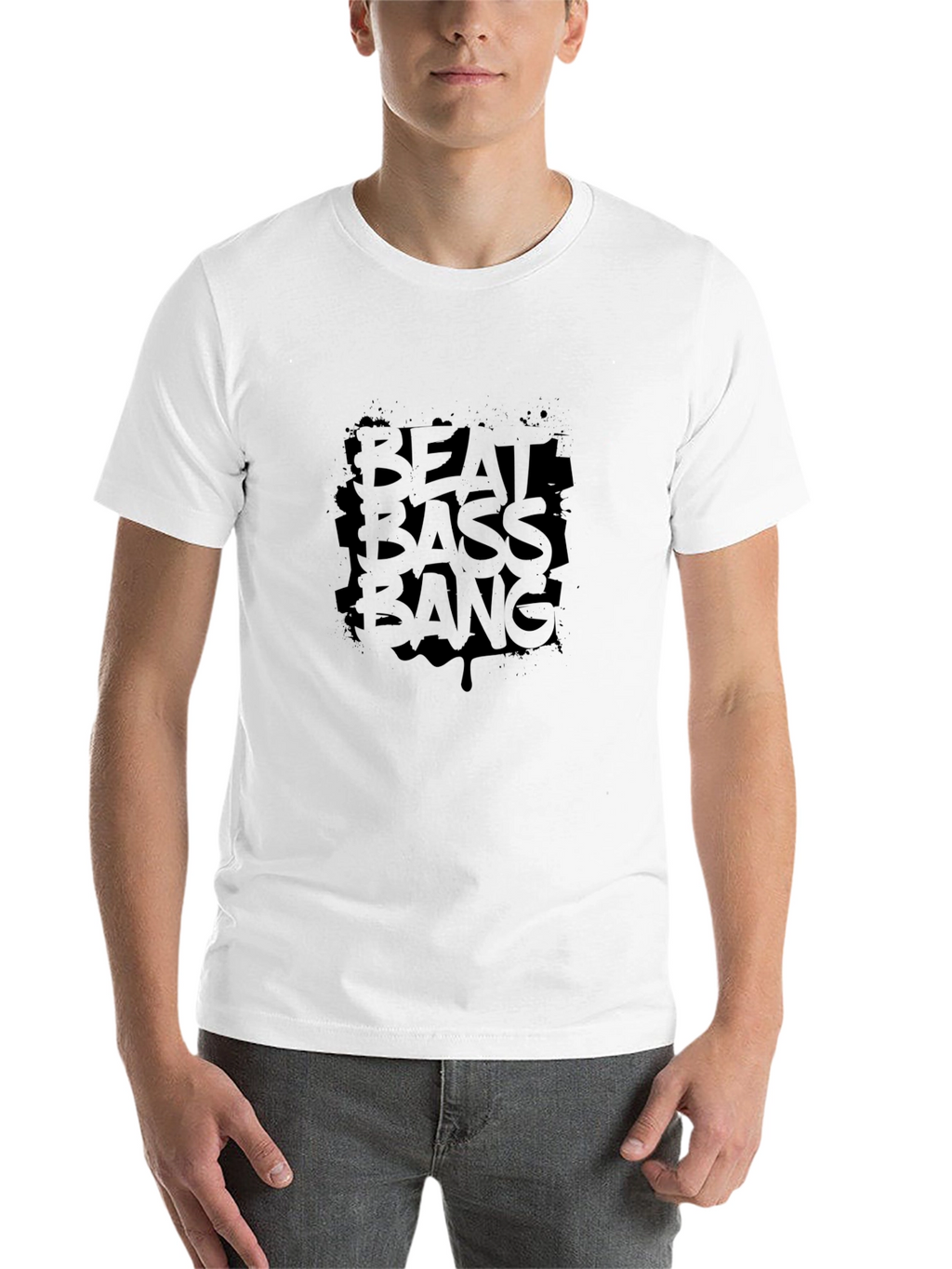 Beat Bass Bang Graphic Tee - Black