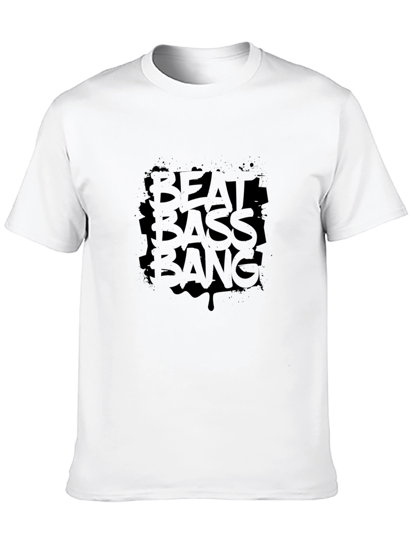 Beat Bass Bang Graphic Tee - Black
