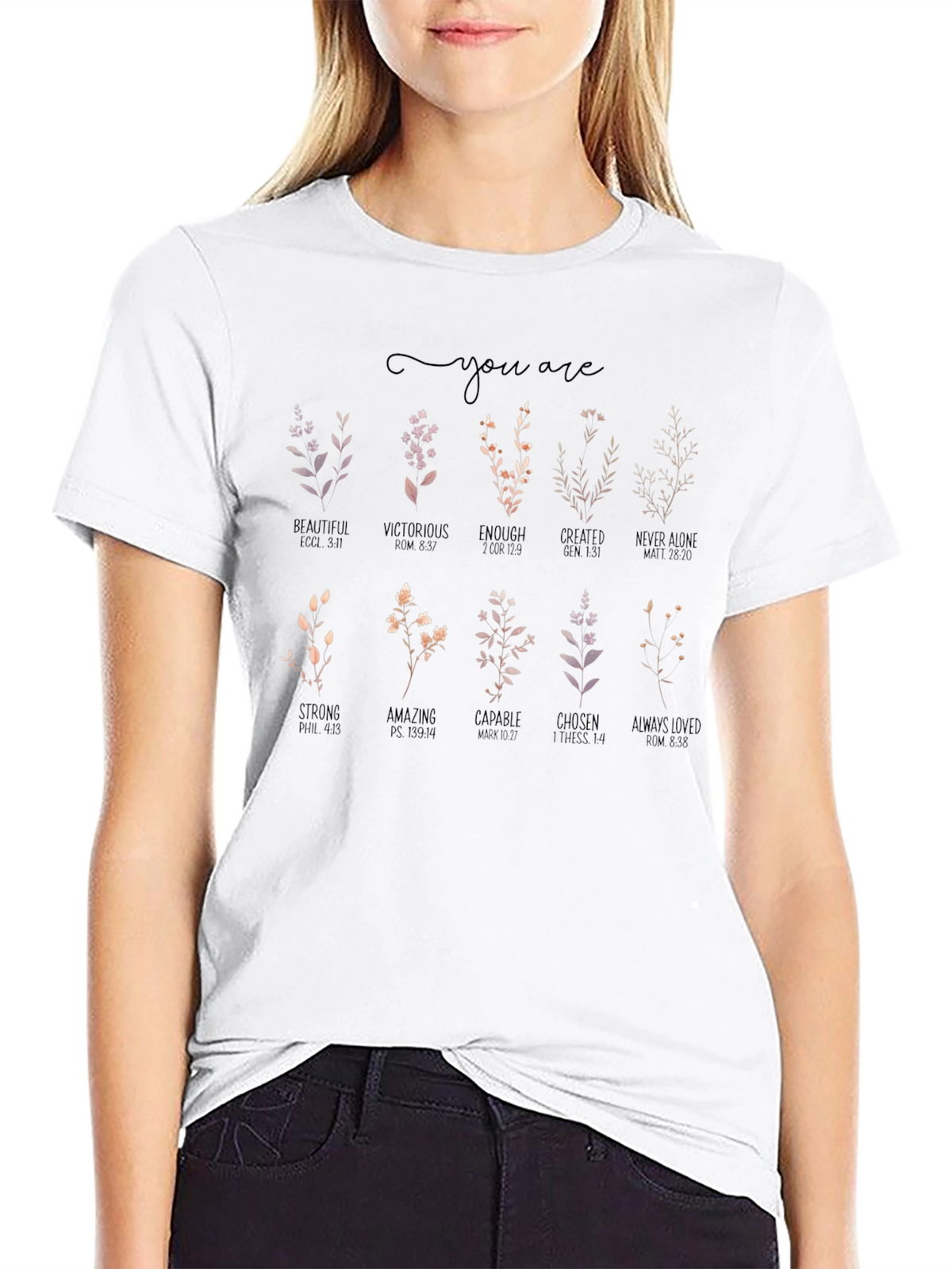 You Are Christian T-Shirt | Floral Inspirational Tee