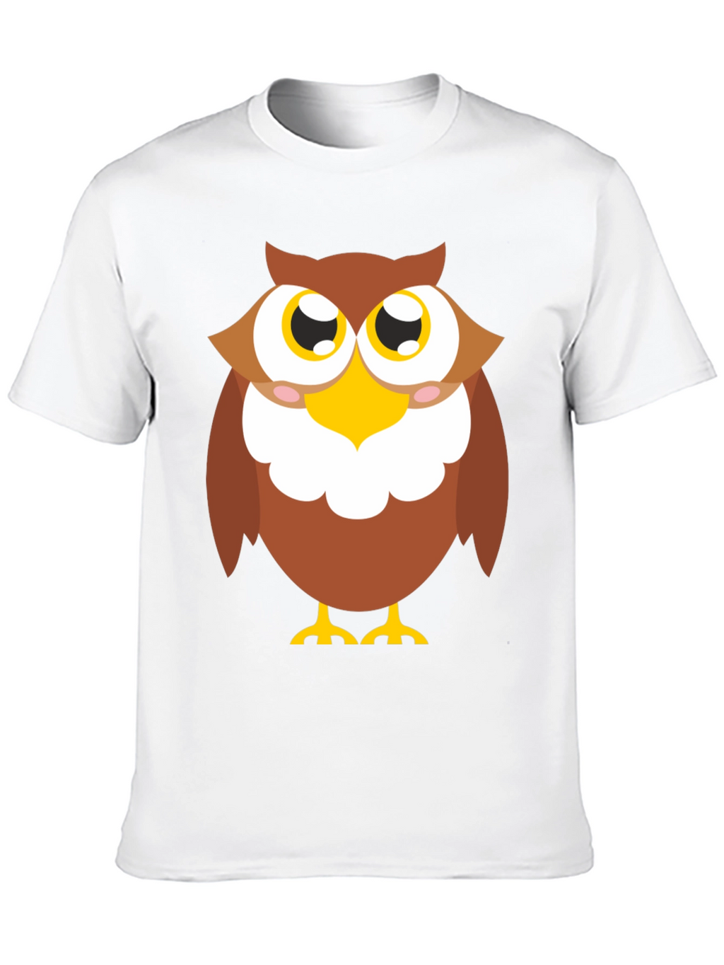 Owl Graphic Tee - Black Cotton Blend Casual Shirt