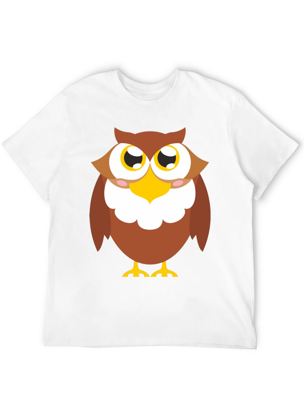 Owl Graphic Tee - Black Cotton Blend Casual Shirt