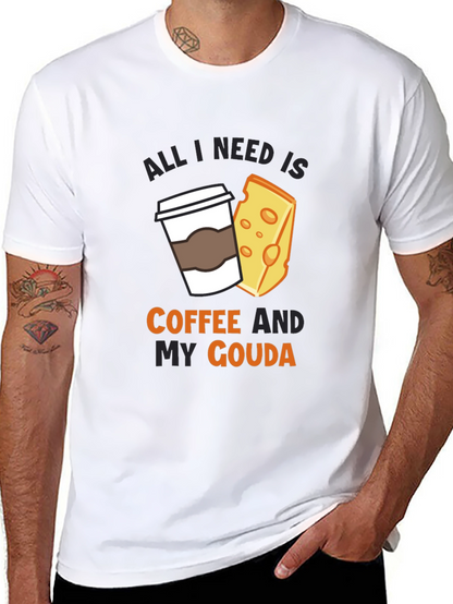 Coffee and Gouda T-Shirt - Funny Cheese Lover Tee