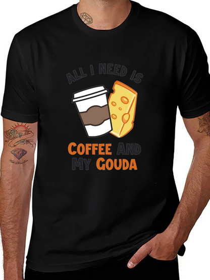 Coffee and Gouda T-Shirt - Funny Cheese Lover Tee