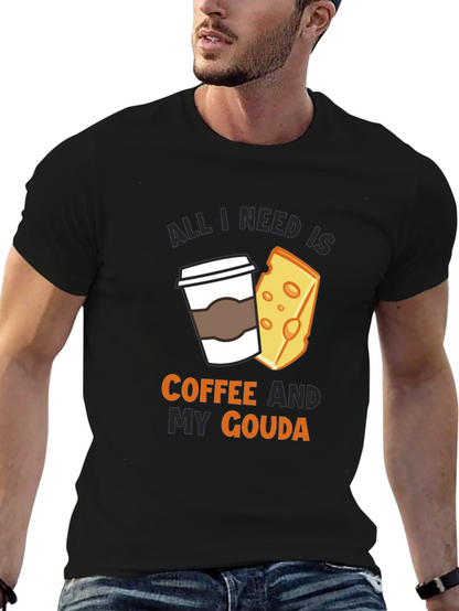 Coffee and Gouda T-Shirt - Funny Cheese Lover Tee