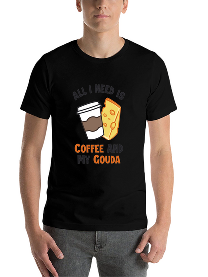 Coffee and Gouda T-Shirt - Funny Cheese Lover Tee