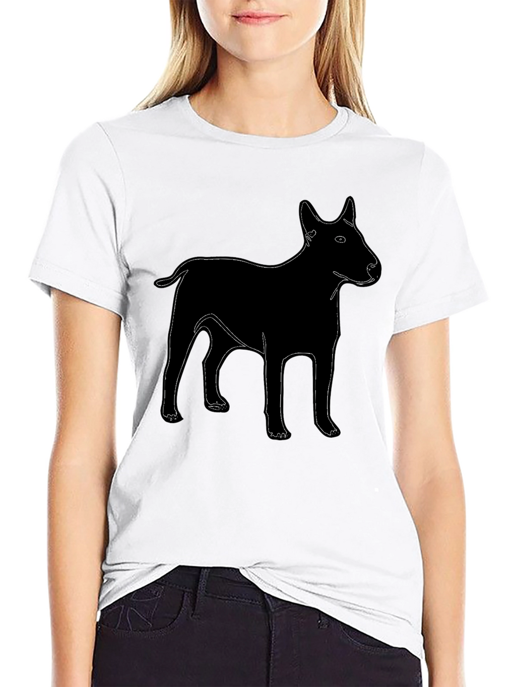 Dog Graphic T-Shirt - Black