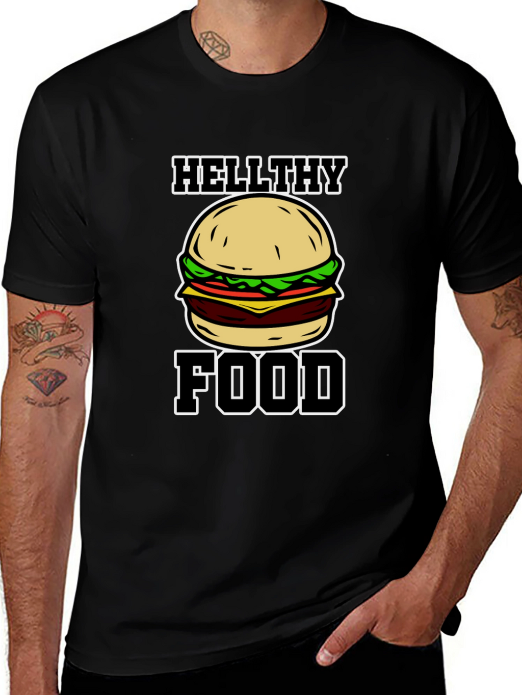 Hellthy Food Graphic T-Shirt