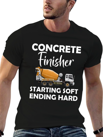 Concrete Finisher T-Shirt - Funny Construction Worker Tee