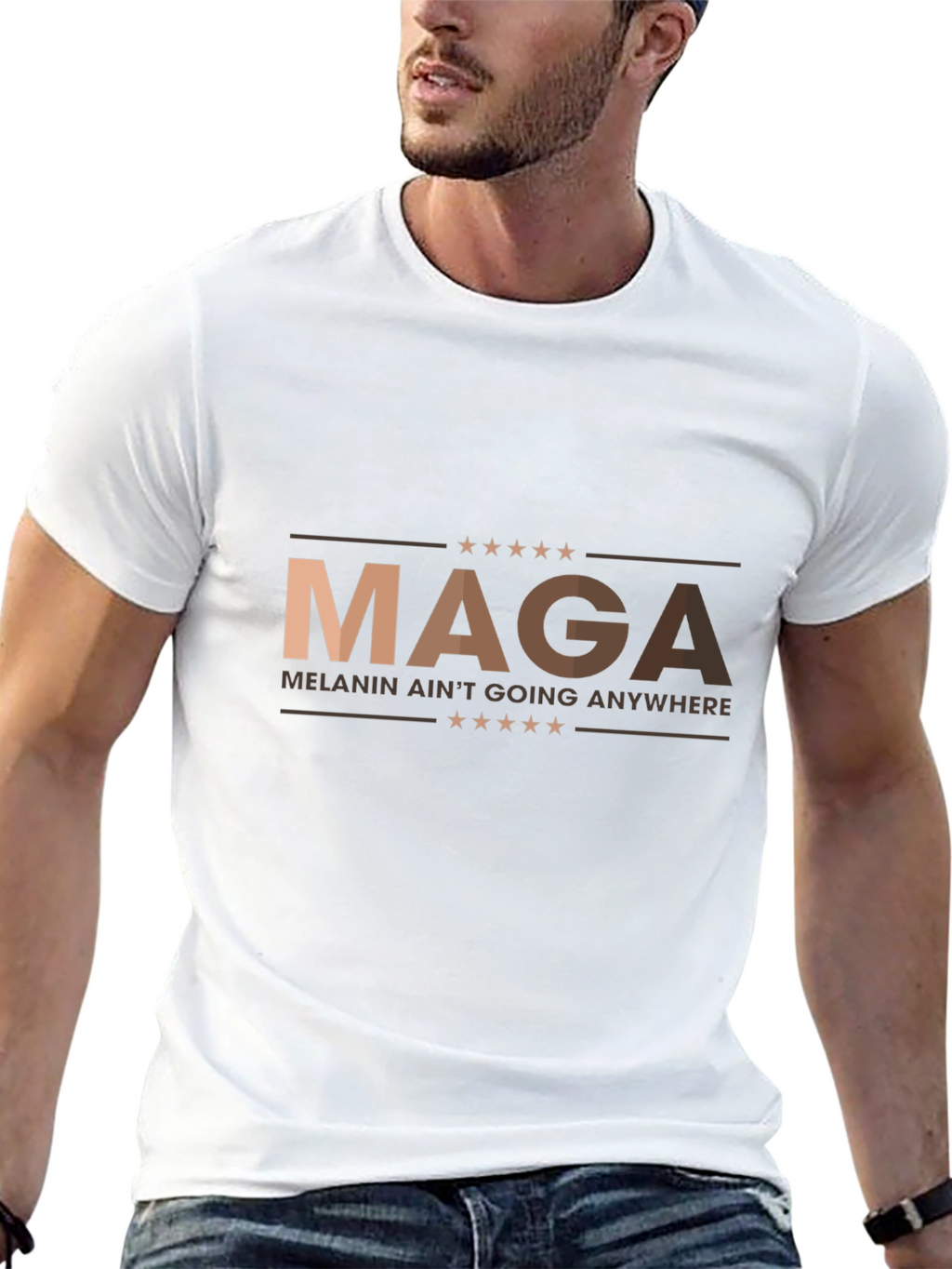 MAGA Melanin Pride Black Graphic Tee