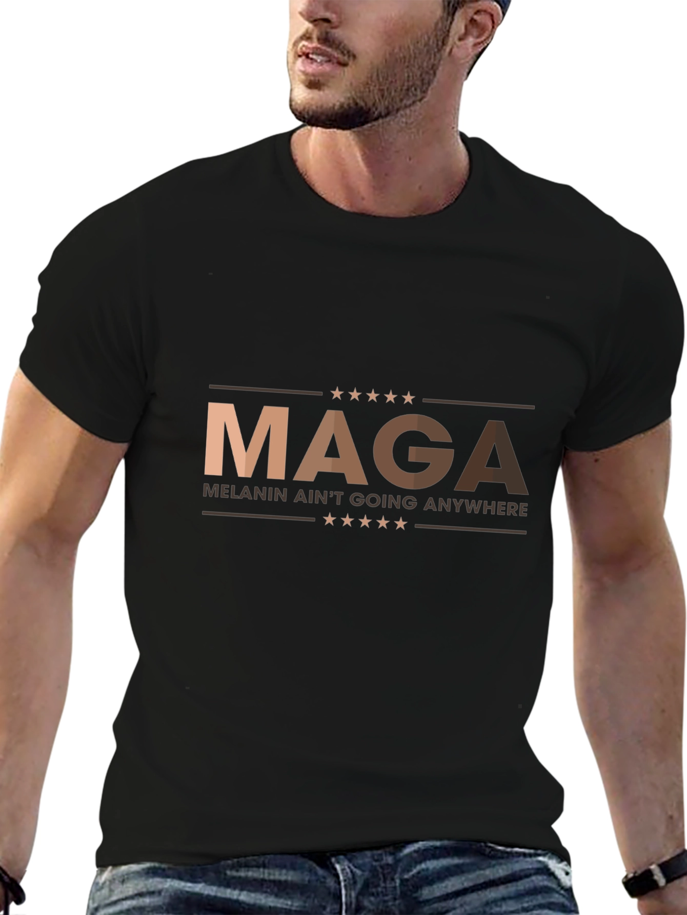 MAGA Melanin Pride Black Graphic Tee
