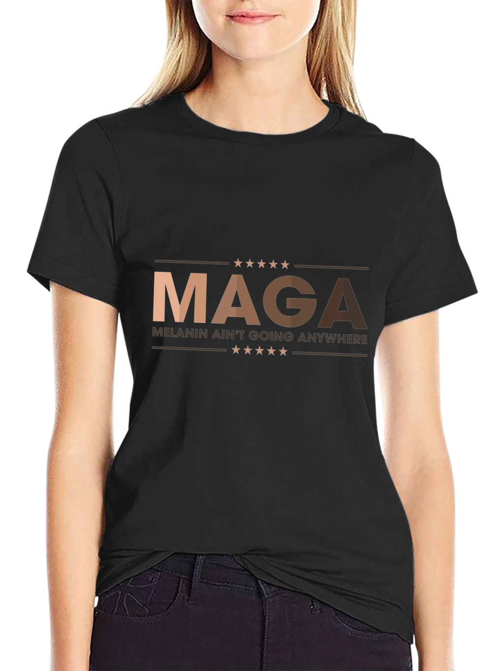 MAGA Melanin Pride Black Graphic Tee