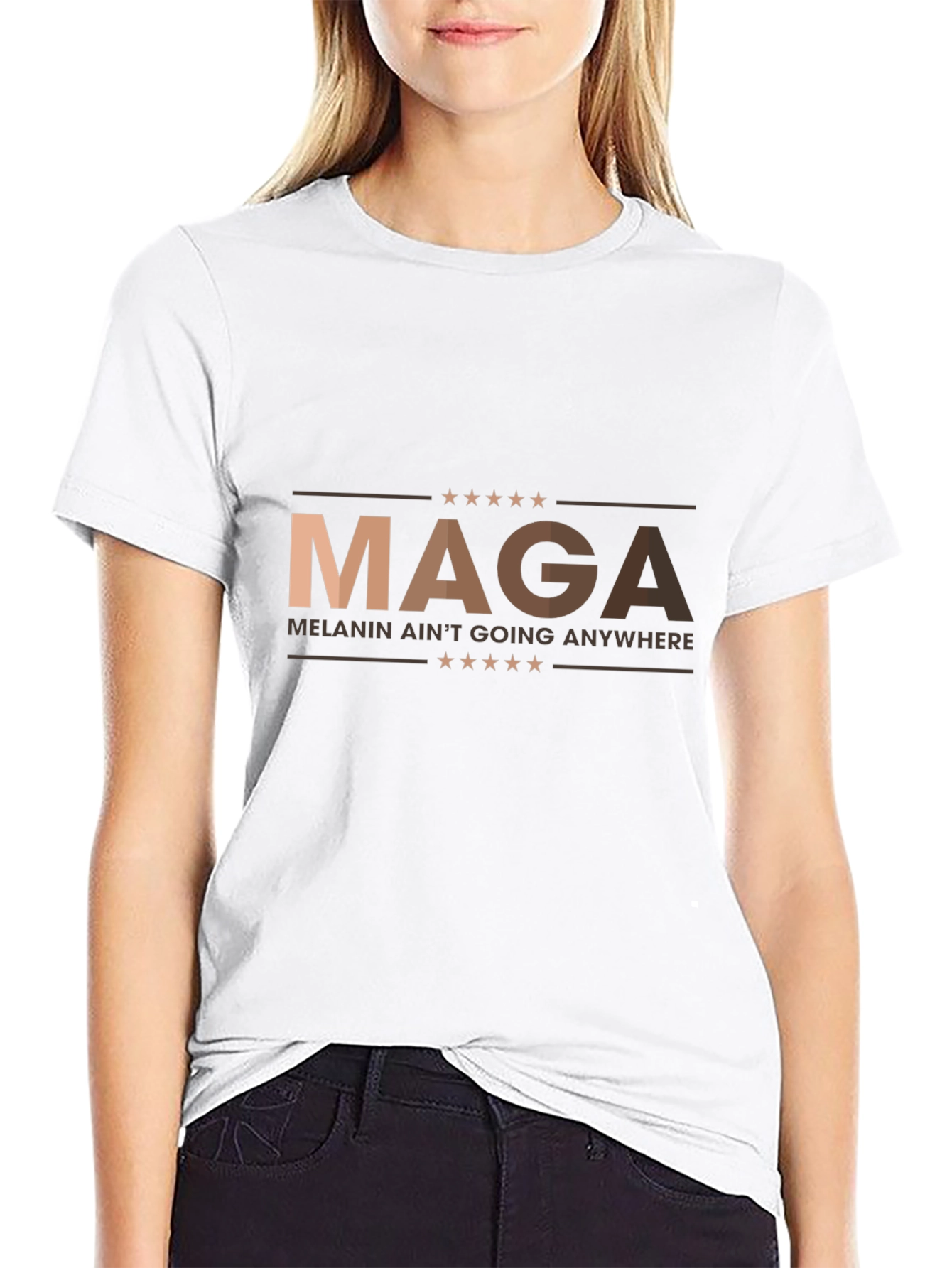MAGA Melanin Pride Black Graphic Tee