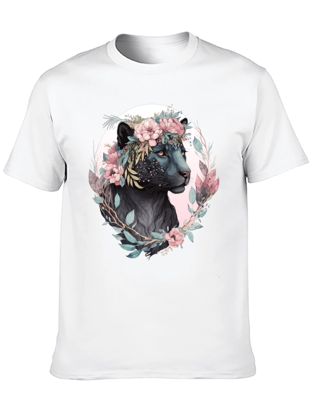 Floral Panther Graphic T-Shirt