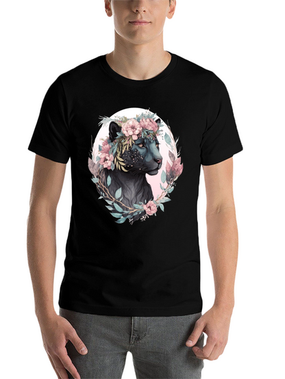 Floral Panther Graphic T-Shirt