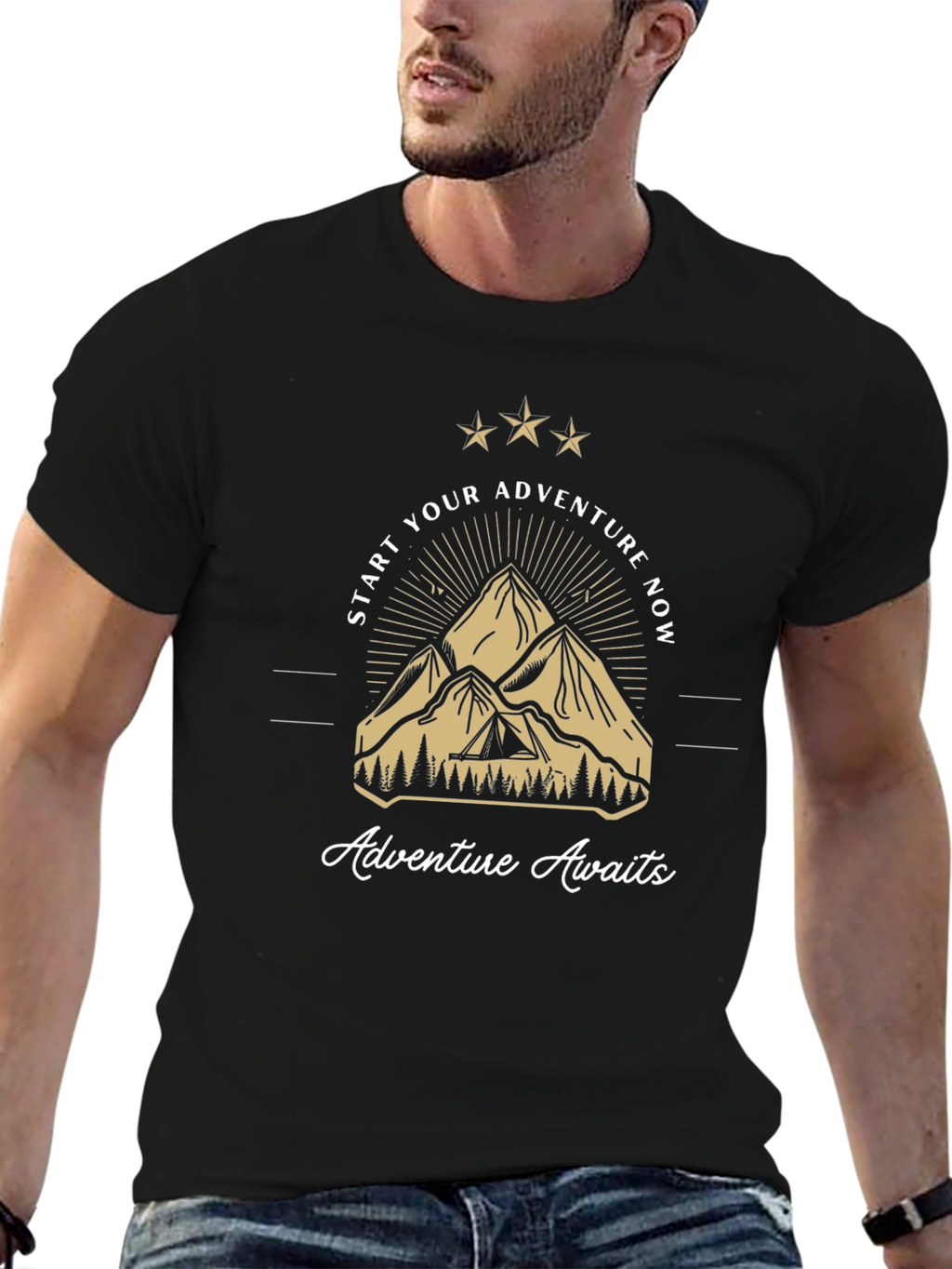 Adventure Awaits Mountain Graphic Tee