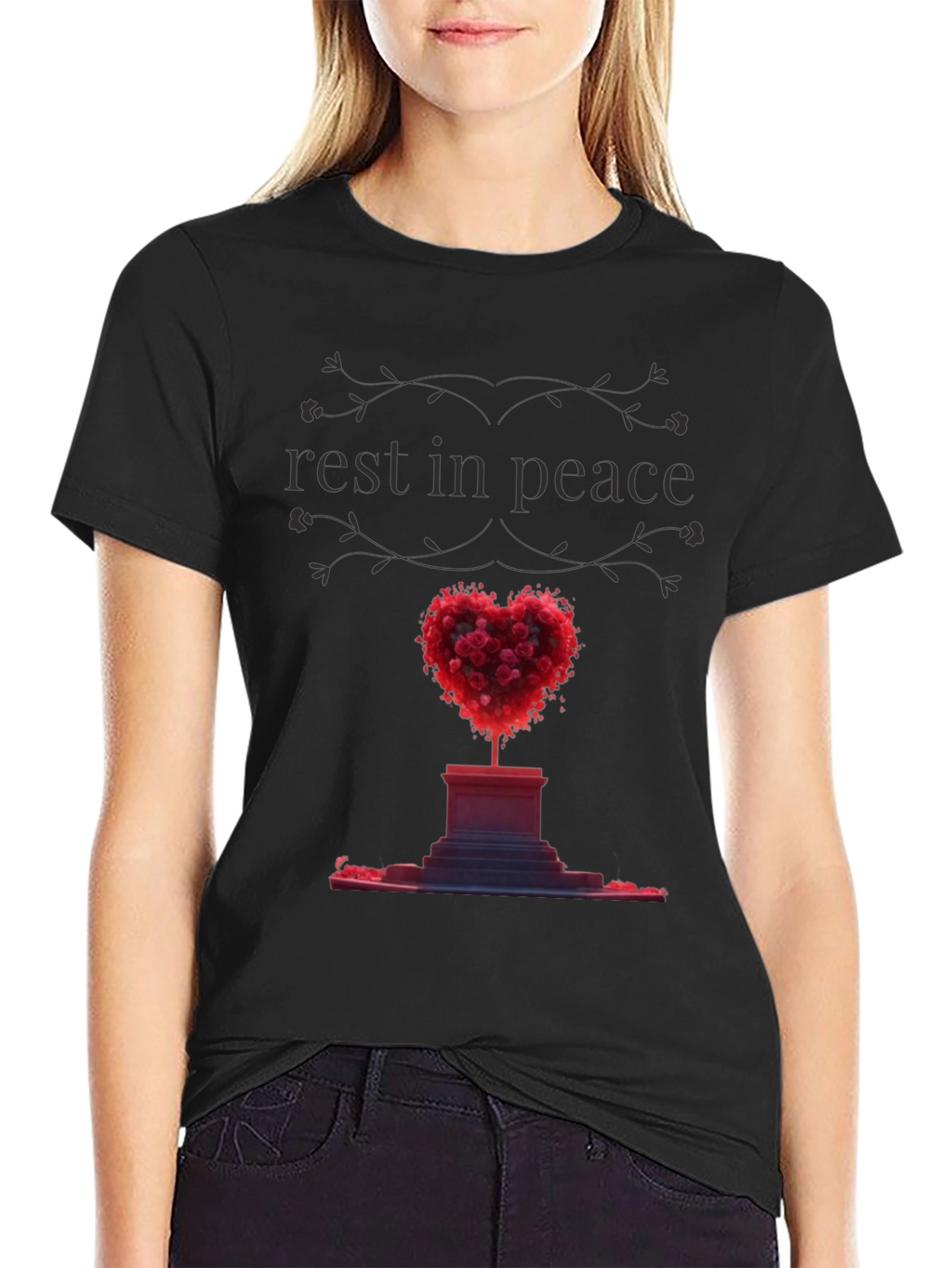 Rest In Peace Heart Memorial T-Shirt