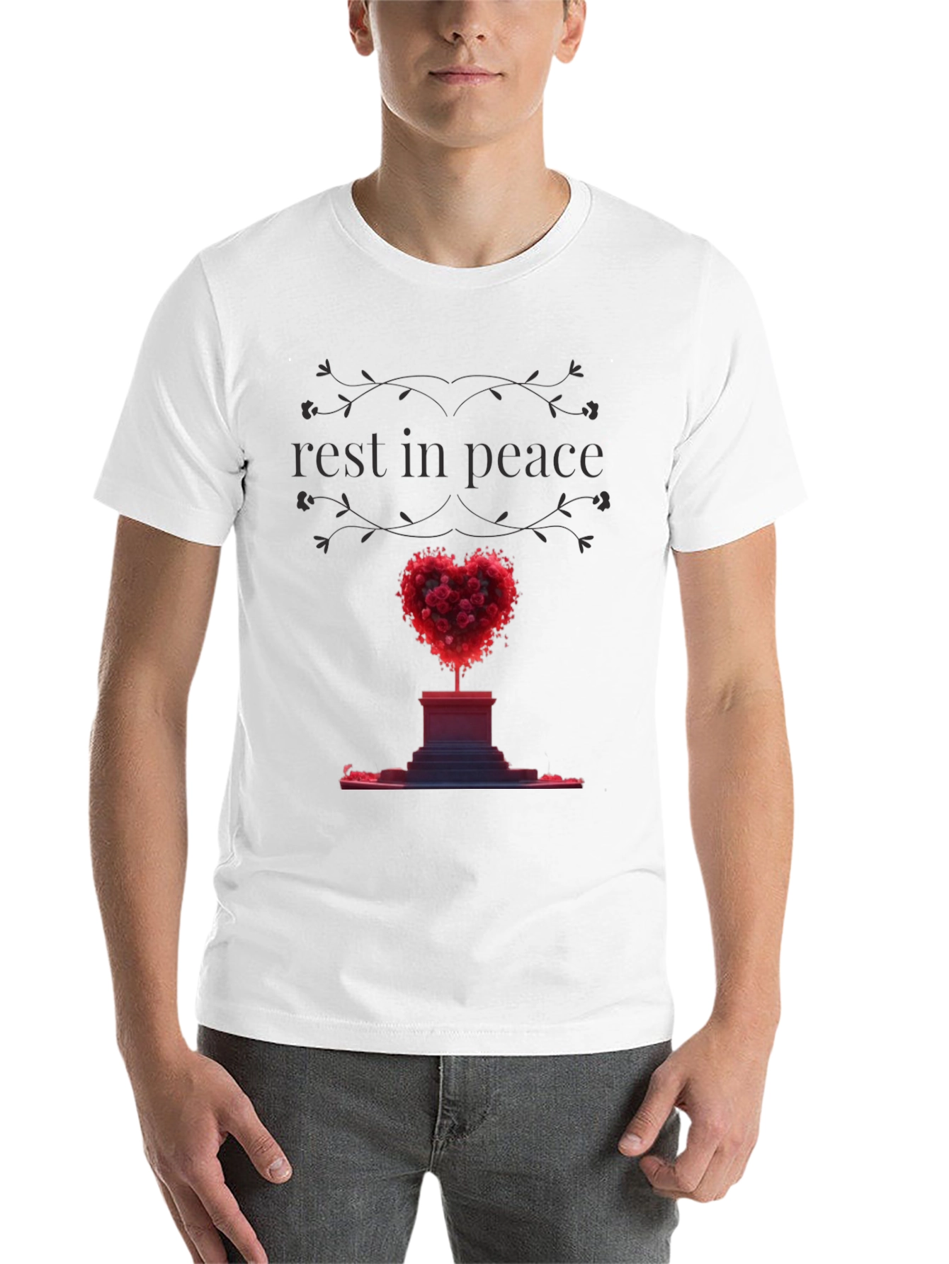 Rest In Peace Heart Memorial T-Shirt
