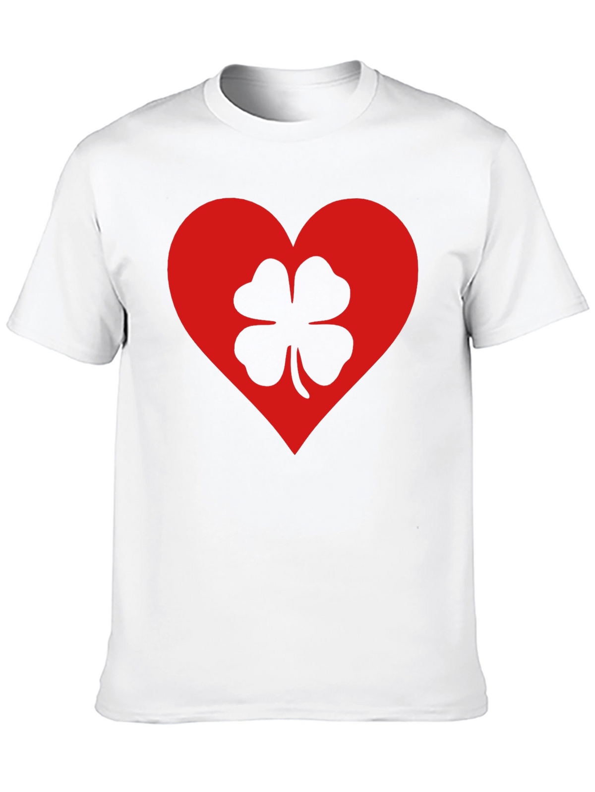 Lucky Heart Clover T-Shirt - Black