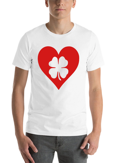 Lucky Heart Clover T-Shirt - Black