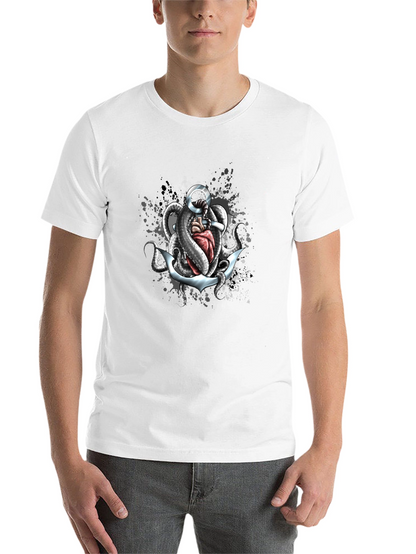 Anchor & Octopus T-Shirt - Unique Graphic Tee