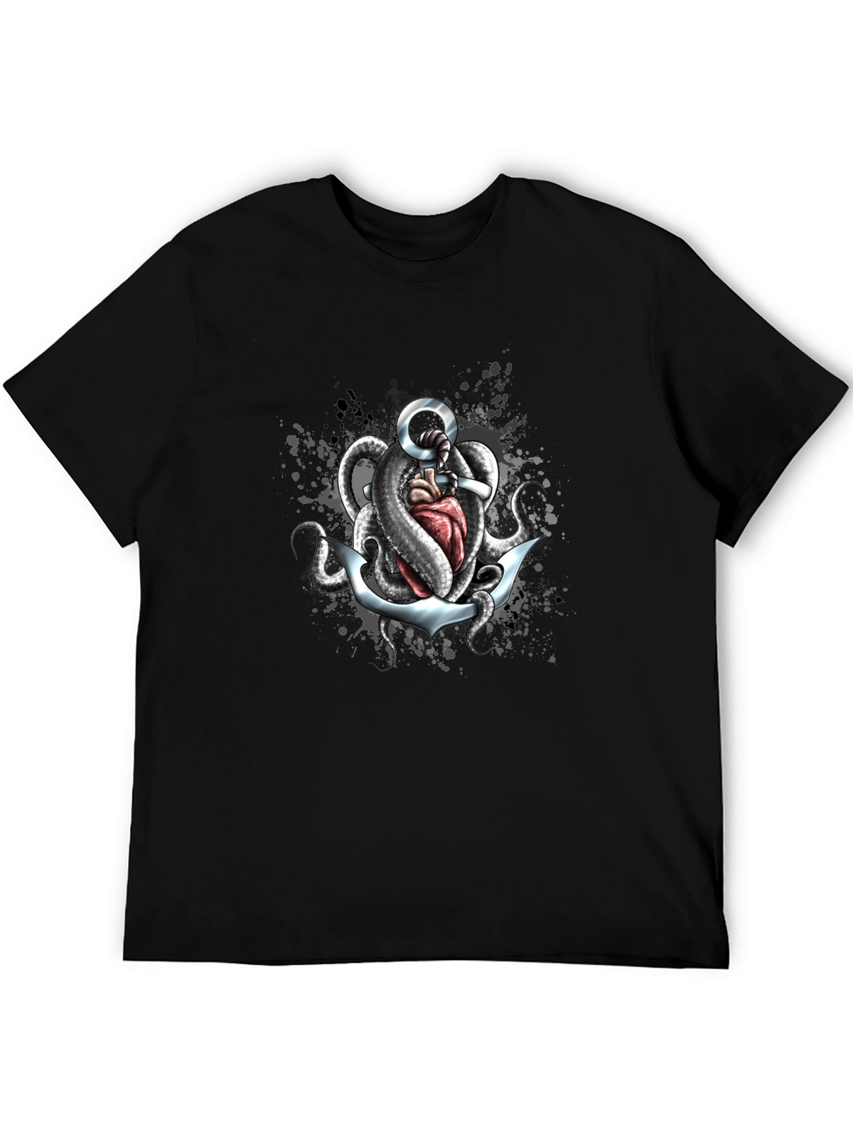 Anchor & Octopus T-Shirt - Unique Graphic Tee