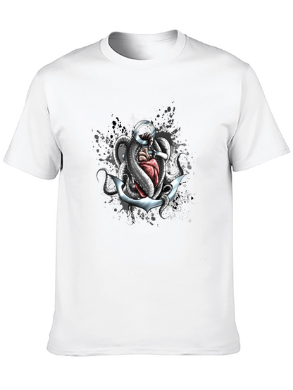 Anchor & Octopus T-Shirt - Unique Graphic Tee