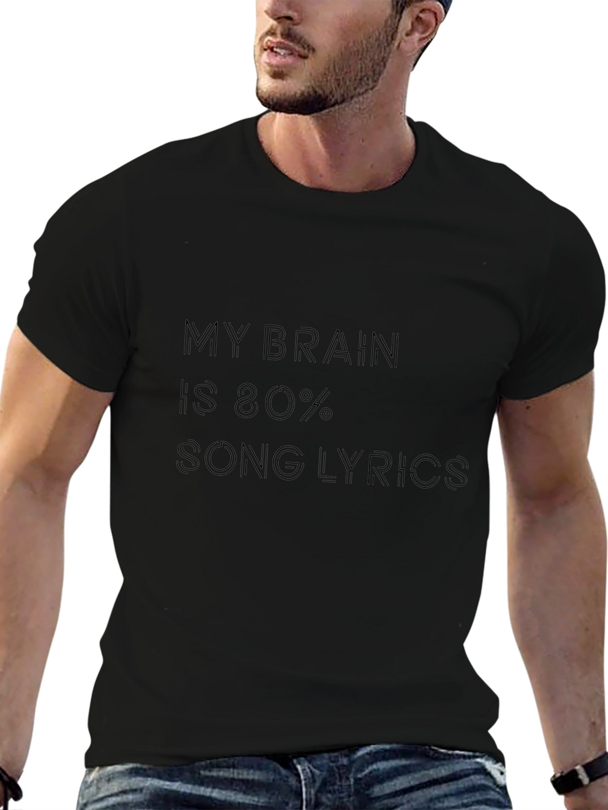 My Brain is 80% Song Lyrics T-Shirt