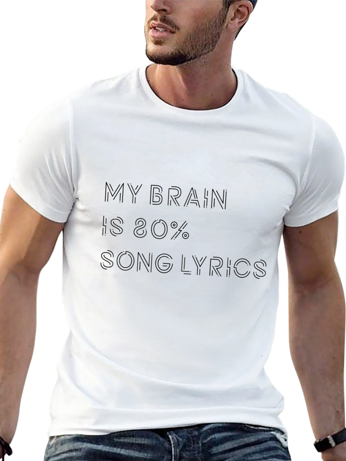 My Brain is 80% Song Lyrics T-Shirt