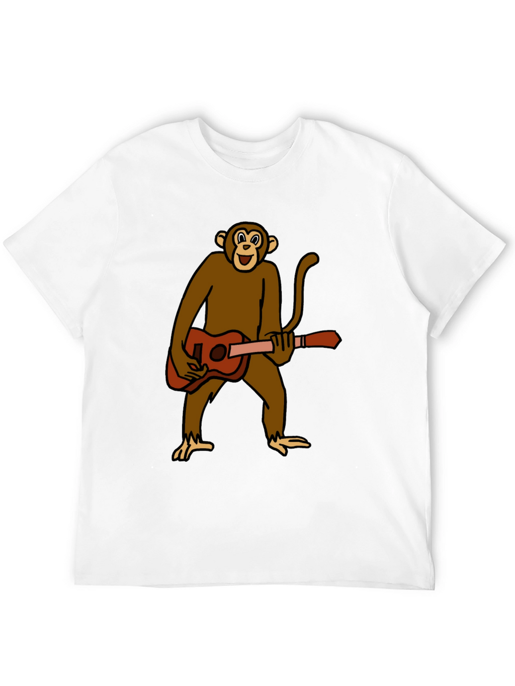 Monkey Guitar Player Graphic T-Shirt