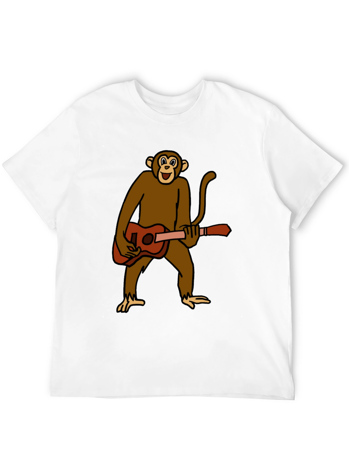 Monkey Guitar Player Graphic T-Shirt