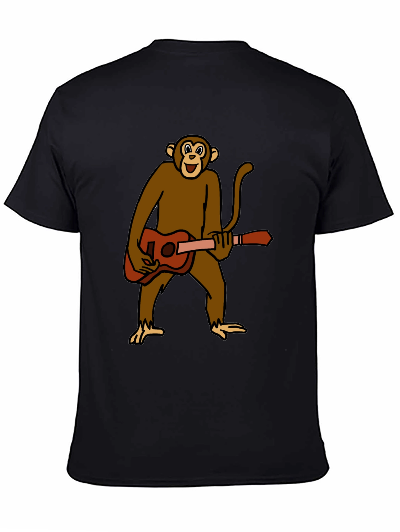 Monkey Guitar Player Graphic T-Shirt