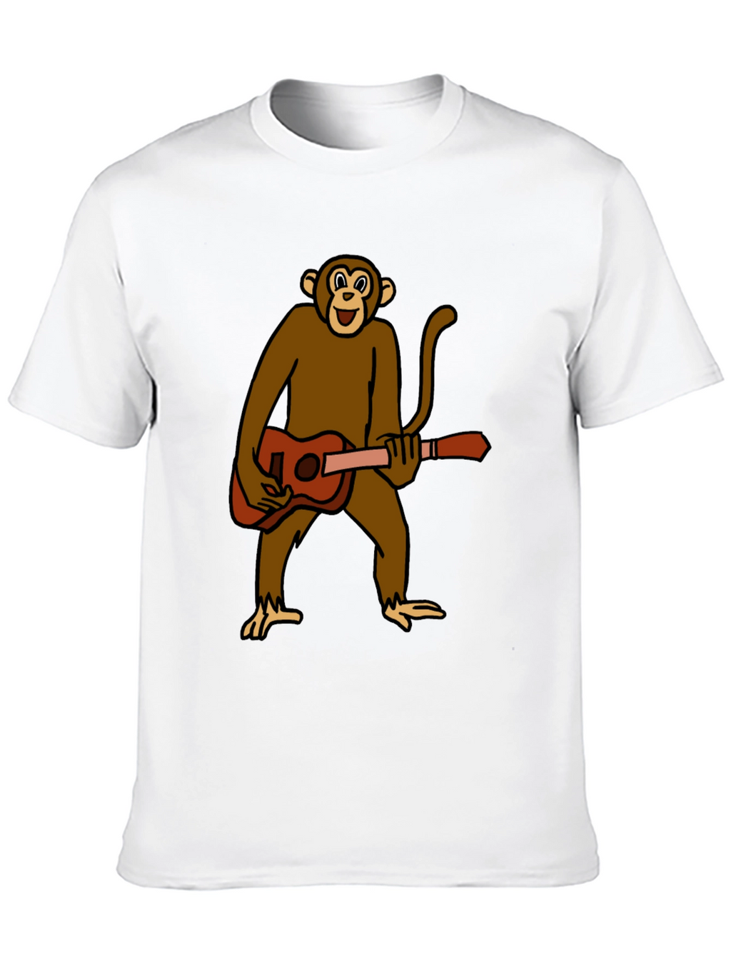 Monkey Guitar Player Graphic T-Shirt