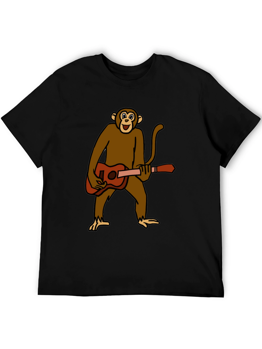 Monkey Guitar Player Graphic T-Shirt