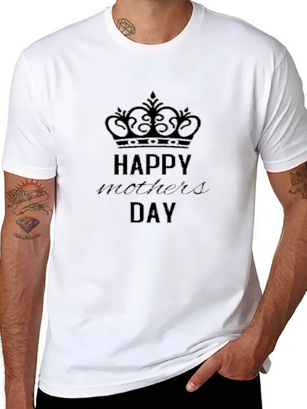 Happy Mothers Day T-Shirt - Crown Design